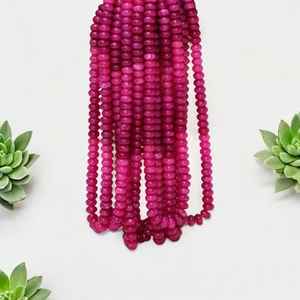 Calcédoine rose naturelle ombragée perles de pierres précieuses en vrac lisse Rondelle brin 7mm 8mm fabrication de bijoux approvisionnement en vrac de l'Inde - Product Image 2