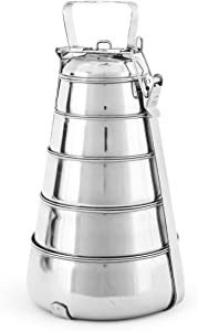 Boîte à lunch multicouche portable en acier inoxydable en gros Récipient pour aliments Boîte à lunch ronde à clip pour adultes et enfants - Product Image 2