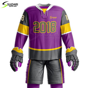 Meilleure qualité Nouveau design Uniforme de hockey sur glace pour jeunes Style simple personnalisé pour la formation Nom de l'équipe OEM inclus - Product Image 5