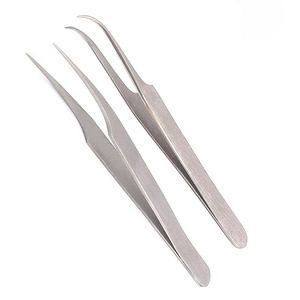 2025 nouveauté Top Design pointe incurvée en acier inoxydable pince à épiler pour Extensions de cils ensemble de précision Anti-magnétique - Product Image 1