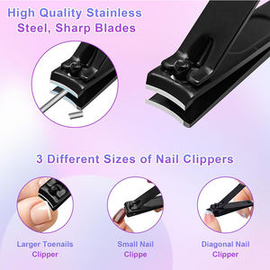 Kit profesional de 12 piezas para el cuidado de las uñas de acero inoxidable con cortaúñas 7 en 1, lujoso juego de manicura y pedicura para mujeres y hombres - Product Image 4