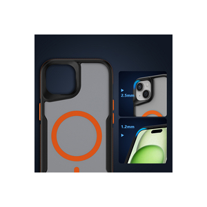 Funda Protectora de Silicona Naranja para MagSafe, Compatible con Airbag Edge, Antigolpes, para iPhone 15, Protección para Teléfono Móvil - Product Image 4