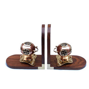 Organizador de escritorio náutico hecho a mano, acabado personalizado, extremos de libros náuticos, de madera, barato - Product Image 1