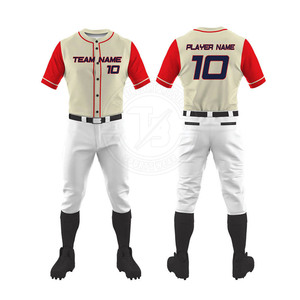 Uniforme de baseball personnalisé de haute qualité, vêtements de sport, séchage rapide, respirant, 100% polyester, logo personnalisé, homme adulte, 10 ensembles - Product Image 3