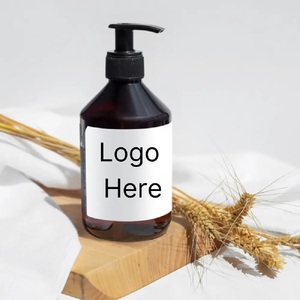 Bouteille cylindrique en plastique cosmétique PET de 300ml, conception d'épaule biseautée vide avec pompe pour emballage de shampooing revitalisant lotion - Product Image 1