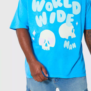 Camiseta de Algodón 100% Premium con Estampado Puff para Hombre, Impresión Personalizada con Tu Logotipo o Diseño, Corte Regular - Product Image 5