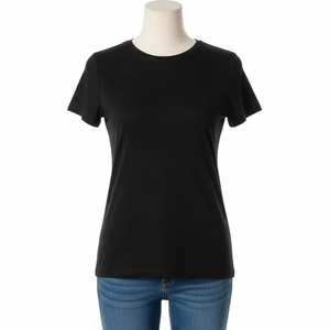 Camisetas de Mujer con Cuello Redondo Antiencogimiento, Tejido de Algodón Suave y Cómodo, Diseño Transpirable para Uso Diario y Fácil Cuidado - Product Image 4
