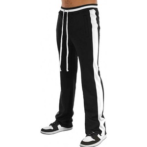 Wholesale <b>Stacked</b> Flare <b>Jogger</b> Customized Logo <b>Stacked</b> <b>Joggers</b> With Pockets Streetwear Men's Pants Trousers Oversized - Product Image 2