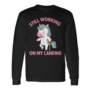Maglietta a maniche lunghe con unicorno simpatico - Ancora in convalescenza per la mia infortunio alla gamba - Prodotto promozionale - Product Image 2