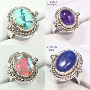 Authentique argent sterling 925 naturel arc-en-ciel pierre de lune fait à la main ethnique indien design bague éternité vermeil bague pour femme - Product Image 2