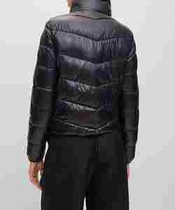 Veste d'hiver pour femme, style décontracté simple, chaude, coupe-vent, en duvet d'oie, veste courte, rembourrage chaud, doudoune pour femme - Product Image 1