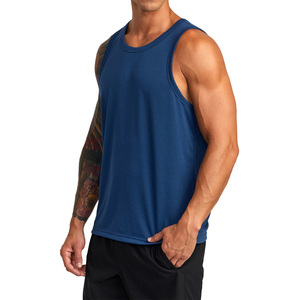 Camisetas sin mangas de punto transpirables de talla grande para hombre, estilo informal de secado rápido con decoración bordada, mejora el rendimiento atlético - Product Image 5