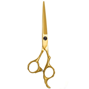 Ciseaux de coiffure avec poignée de dragon Ciseaux de coiffeur couleur or avec repose-doigts fixes pour la beauté - Product Image 5