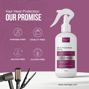 Spray para el cabello de marca privada, protección contra el calor, sin crueldad animal y sin silicona, fórmula concentrada de brillo, hecho en India. - Product Image 4