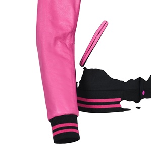 High Quality Customizable <b>Canvas</b> Varsity <b>Jacket</b> with Quick Dry Chenille Embroidery Leather Sleeves Custom Colors-for Winter - Product Image 4