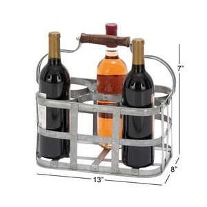 Galvanized metal wine bottle storage rack holder for kitchen home decoration dining <b>table</b> champagne wine display rack holder <b>bar</b> - Product Image 4