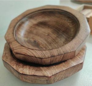 Mini cuenco de madera de acacia de forma hexagonal recién llegado, platos de madera natural a la venta, cuencos de madera de India - Product Image 6