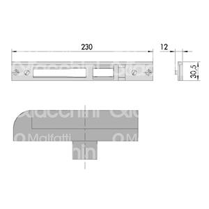 โลหะปรับ counterplate การปรับด้านข้างสำหรับซีรีส์: 16205 - 215 -525 -725 16215 - 245 - 625 46200 - 210-215- - Product Image 1