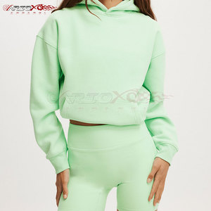 เซ็ตมีฮู้ดและกางเกงขาสั้นสำหรับผู้หญิงชุดเสื้อมีฮู้ดและกางเกงขาสั้นมีโลโก้ที่กำหนดได้เองสไตล์เลานจ์ที่เข้ากัน - Product Image 6