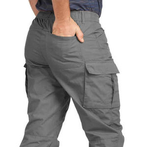 Pantalon Cargo tactique pour homme, pantalon de chasse et de randonnée en plein air élastique imperméable, jogging de travail multi-poches tissé d'hiver - Product Image 3