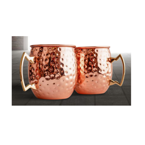 Vendedor caliente buena taza de mula de cobre martillado con mango de latón tazas de mula de Moscú de alta calidad hechas de cobre del proveedor indio - Product Image 3