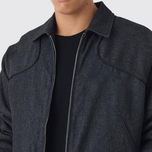 Veste bomber en satin polyester brodée de haute qualité, décontractée, pour l'hiver et l'automne, pour homme - Product Image 3