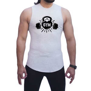 Camiseta sin mangas de pana elástica de alta calidad, camiseta ajustada acanalada transpirable, camiseta sin mangas para hombre, camiseta para hombre de Sportex - Product Image 1