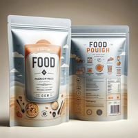 Sachet Doypack en Plastique Imprimé Personnalisé pour Emballage Alimentaire, Biscuits, Snacks, Bonbons, avec Fermeture Zip Scellée