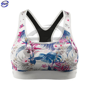 บราออกกำลังกายพิมพ์ลายซับลิเมชันสำหรับเล่นโยคะออกกำลังกาย7% สแปนเด็กซ์และ93% วัสดุโพลีเอสเตอร์ - Product Image 1