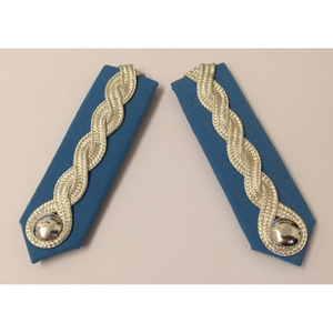 Collar Tabs Light Blue Air Silver Braid and Plain Buttons Press-stud Fit INSIGNIA CEREMONIAL BAND Gorgets <b>Green</b> RADC Gorgets SD - Product Image 1