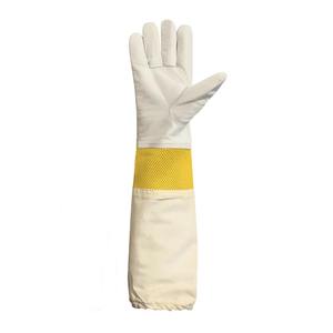 Wholesale Breathable Goat Grain Leather Hand Protective Beekeeping Safety Protective Sting Proof Cuff Bee Keeper <b>Gloves</b> - Product Image 2