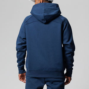 Sweat à capuche surdimensionné vintage en coton épais avec broderie graphique et délavé à l'acide pour l'hiver avec logo personnalisé pour hommes - Product Image 3