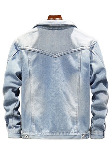 Veste en jean pour homme décontractée d'hiver en gros, épaisse, chaude, doublée de fourrure longue, taille plus, coupe-vent, vestes pour homme - Product Image 3