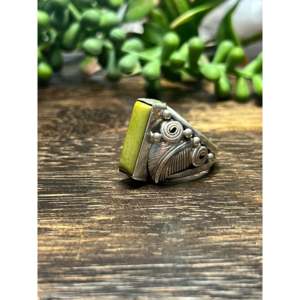 Navajo Handmade Royston <b>Turquoise</b> Sterling Silver <b>Ring</b> Size 9.25 - Product Image 3