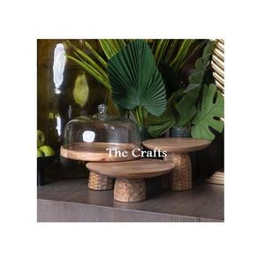 Soporte de Madera para Pastel con Cubierta de Hierro, Soporte de Primera Calidad para Servir Postres y Pasteles, para Venta al por Mayor - Product Image 3