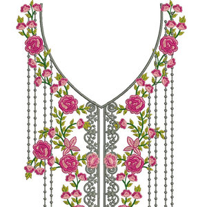 Patchs de travail miroir broderie à la main Vintage-magnifiques patchs de cou faits à la main - Product Image 2