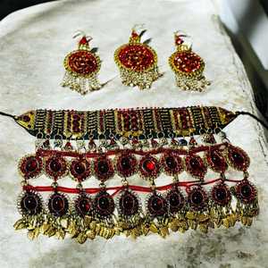 Wholesale Price Luxury Design Stainless Steel <b>Turquoise</b> Afghan Set for Women Custom Sizes Colors Trendy Antique Gold Plated - Product Image 4