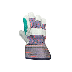 ถุงมือเชื่อมหนัง cowhide แยกทนทานทนทานป้องกันมือทนความร้อน - Product Image 6