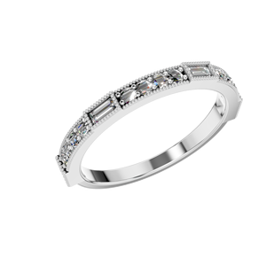 Elegante minimalista 14K sólido oro rosa eternidad banda anillo Original chapado en oro diamante para bodas fiestas regalo de compromiso - Product Image 4