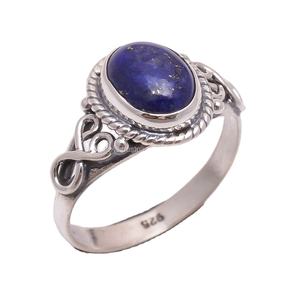 ธรรมชาติ Lapis แหวนแฮนด์เมดเครื่องประดับปรับ925แหวนเงินสเตอร์ลิงขายส่งอินเดียผู้ผลิตเครื่องประดับเงิน - Product Image 1