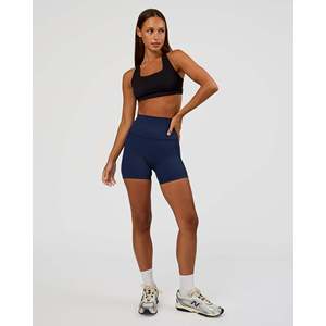 Pantalones Cortos Elixir para Mujer, Cintura Ultra Alta, 4 Bolsillos, Color Azul Marino Futuro - Product Image 5