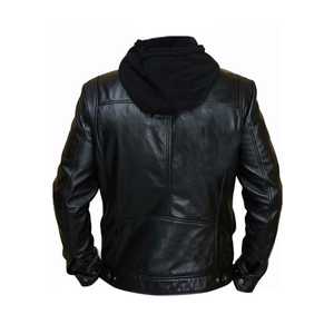 Veste en cuir mince personnalisée de haute qualité pour hommes hiver épais bouffée mode caoutchouc mousse masqué - Product Image 5
