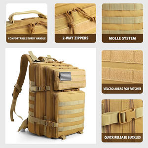 Cómoda mochila táctica para exteriores con logotipo personalizado impresión bordado senderismo Camping bolsa de viaje OEM fabricante suministro - Product Image 3