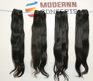 Extensions de cheveux indiens en gros, 100% non traités, Remy, vierges bruts, cuticules alignées, double trame machine, 100g - Product Image 6