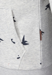 Nouveaux hommes unisexe personnalisable entièrement imprimé oiseau mode sweats à capuche et sweat-shirts 100% coton polaire hiver Logo personnalisé poche - Product Image 3