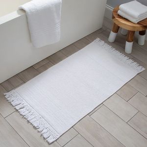 Tapis de salle de bain absorbant, tapis de bain antidérapant 16 x 24, tapis de sol en coton écologique, motif floral moderne, facile à nettoyer, séchage rapide - Product Image 4