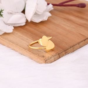 Hot Selling Wholesale Price Fashion Simple Brass <b>Ring</b> Gold Plated Heart <b>Rings</b> Women Minimalist <b>Adjustable</b> <b>Ring</b> Gift For Casual - Product Image 2