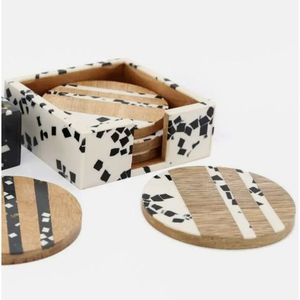 Posavasos de madera de mango natural hechos a mano con posavasos de cocina para vajilla y uso de mesa - Product Image 6