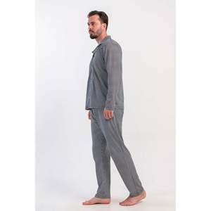 Conjunto de Pijama para Hombre CEPLI ERKEK P.SUPREM, Camisa con Cuello y Botones, Manga Larga - NEGRO - NEGRO - Product Image 3