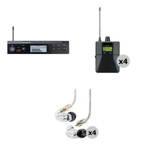 Système de monitoring intra-auriculaire sans fil Quad-Pack Pro pour 4 personnes, tout neuf - Product Image 3